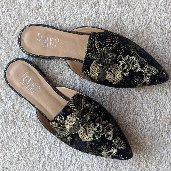 Franco Sarto Shoes - Franco Sarto brocade slides sz 9 NWOT